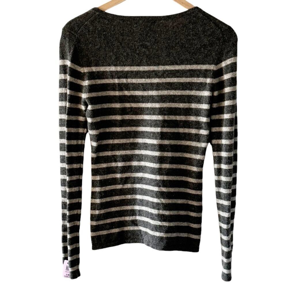 Philosophy 100% Cashmere Gray and White Soft Comfortable Pullover Sweater Size S